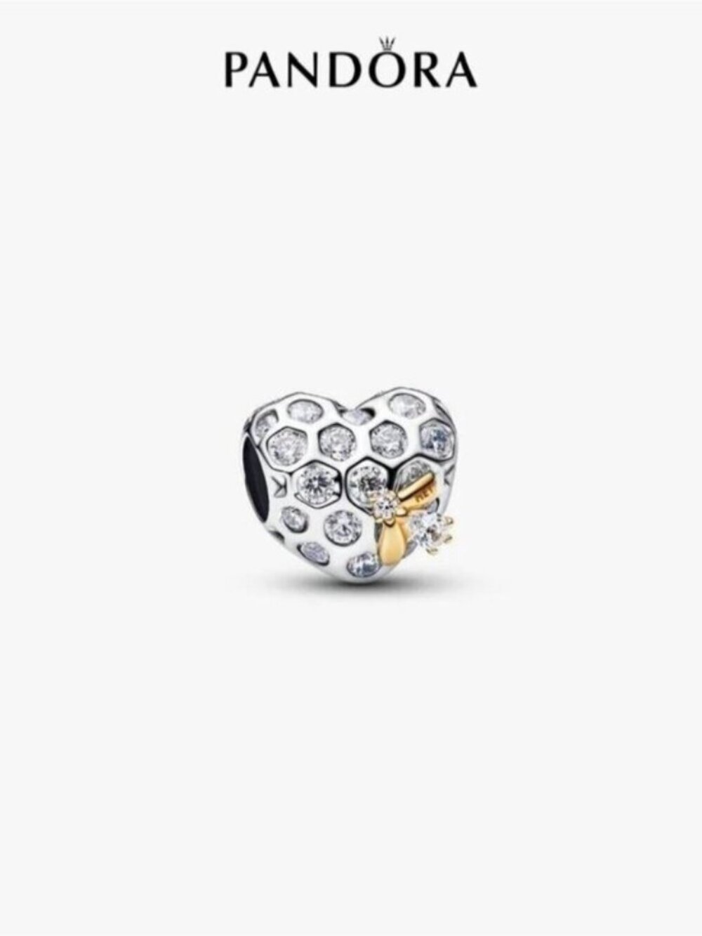 Pandora Bridgerton Honeycomb & Bee Heart Charm